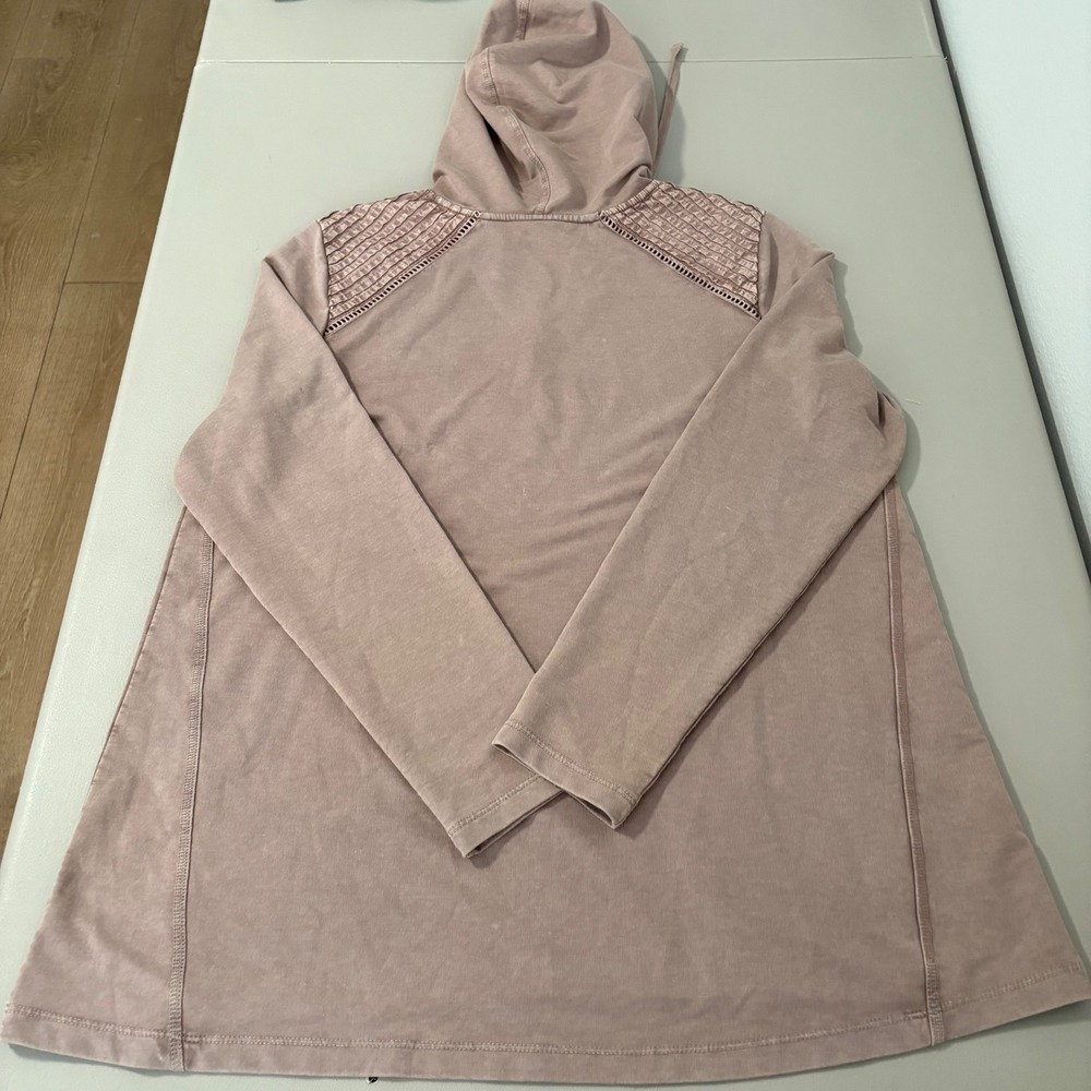 LOGO Lori Life Pullover Hoodie‎ Pink Sweatshirt V Neck Casual Pocket Top - Picture 2 of 8